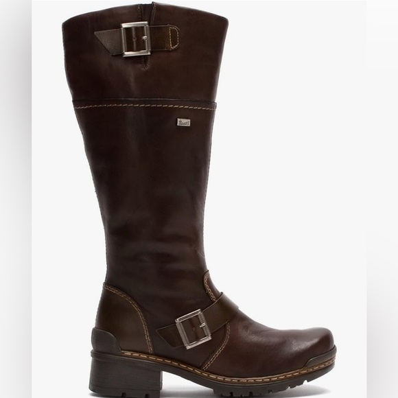 Brown Rieker 74385 Sybille 85 High Boots Size 38 (7) EUC - Picture 2 of 12